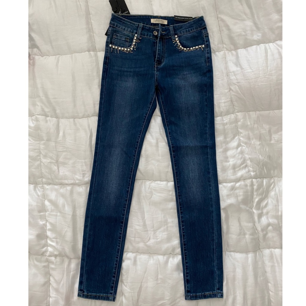 NWT Redial Embellished Skinny Jeans